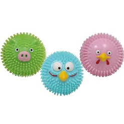 Croci - Balle en Caoutchouc Funny Faces pour Chiens - 6,5cm