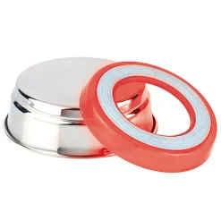 Croci - Bol en Acier Fluo Rouge pour Chats