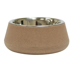 Croci - Bol en Bamboo et Acier TIERRA Beige pour Chien