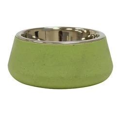 Croci - Bol en Bamboo et Acier TIERRA Vert pour Chien