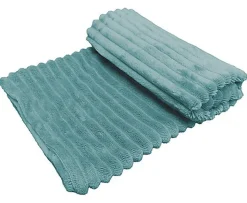 Croci - Couverture Plaid en Tissus Turquoise - 140x100cm