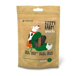 Croci - Friandises Happy Farm Poulet Epinards pour Chiens - 80g
