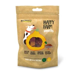 Croci - Friandises Happy Farm Citrouille et Canard pour Chiens - 80g