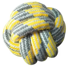 Croci - Jouet Boule en Corde Jaune pour Chiens - 7,5cm