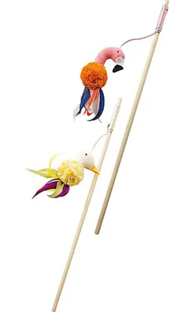 Croci - Jouet Canne à Pêche Oiseaux pour Chats - 40cm