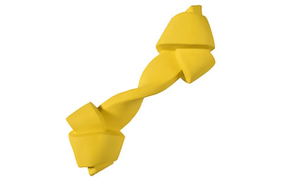 Croci - Jouet Os En Caoutchouc Jaune Pour Chiens