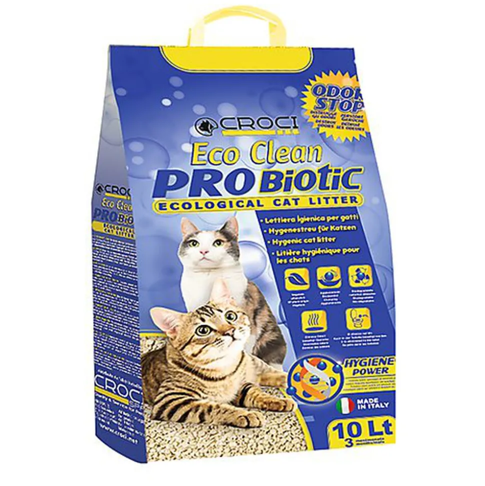 Croci - Litière Ecoclean Probiotic pour Chats - 10L