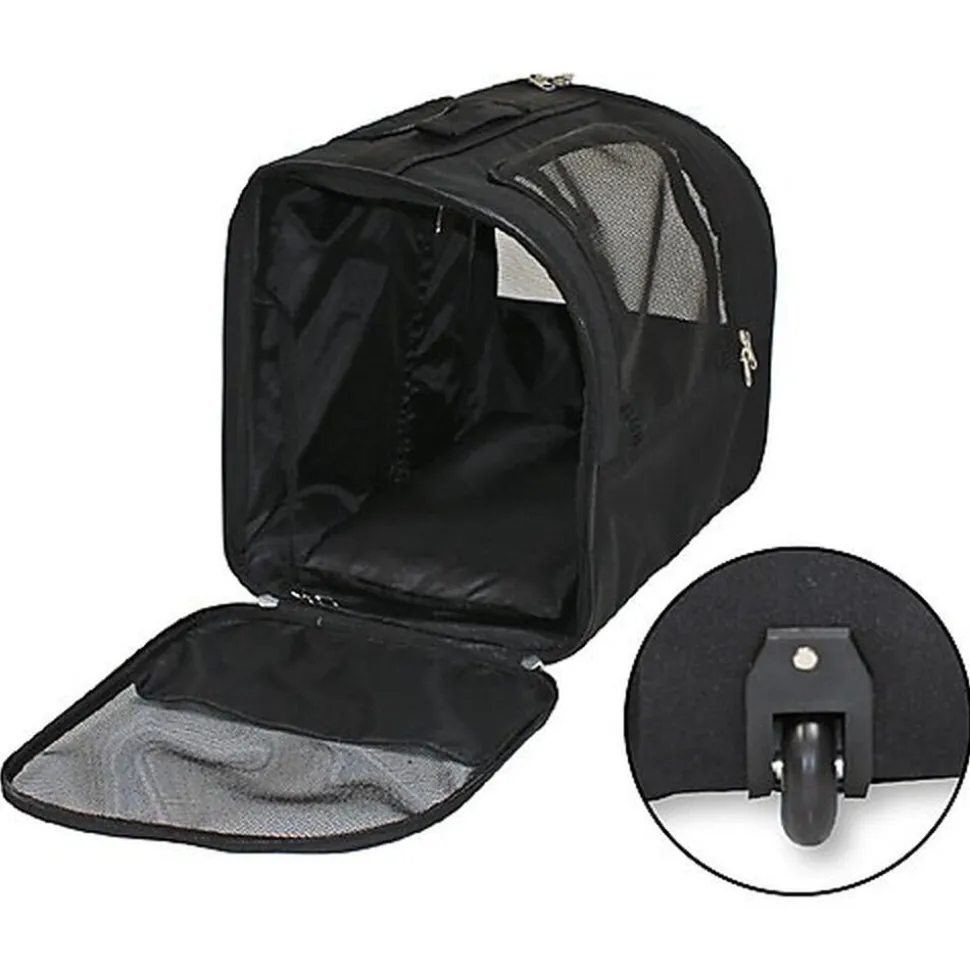 Croci - Sac de Transport Trolley Jolie Noir pour Chiens et Chats - 44x28x33cm