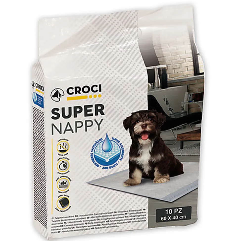 Croci - Tapis Hygénique Super Nappy pour Chiots - 60x40cm