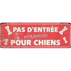 D&D - Panneau d'avertissement general 2 fr - 40x13x03cm rouge