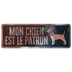 D&D - Panneau d'avertissement Chihuahua Français - 40x13x03cm Multicolore