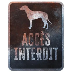 D&D - Panneau d'avertissement Dalmatian Français - 25x20x03cm Multicolore