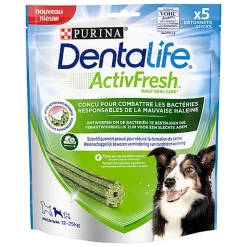DENTALIFE - Friandises à mâcher ACTIVFRESH bucco-dentaire pour Chiens Moyens - 115g