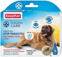 DiméthiCARE - Pipettes STOP L Parasites pour Grand Chien - 6x4ml