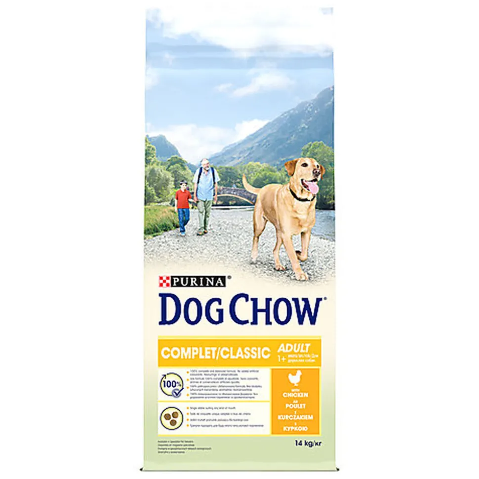Dog Chow - Croquettes Complet au Poulet pour Chien - 14Kg