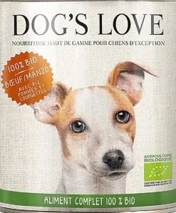 Dog's Love - Pâtée Boîte 100% BIO au Bœuf pour Chien