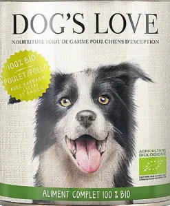 Dog's Love - Pâtée Boîte 100% BIO au Poulet pour Chien