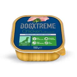 DogXtreme - Barquette au Poulet et au Brocoli pour Chien Adulte - 150g