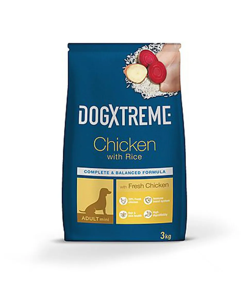 DogXtreme - Croquettes Mini Adulte au Poulet Frais pour Petit Chien - 3Kg