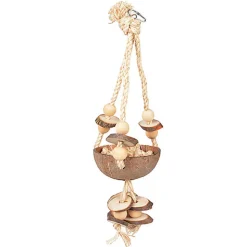 Duvoplus - Jouet Balançoire Coconut Jungle pour Oiseaux - 46x15x13cm