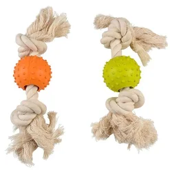 Duvoplus - Jouet Balle Eco Caoutchouc pour Chien - 27x5x5cm