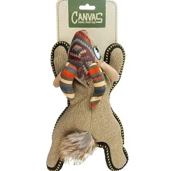 Duvoplus - Jouet Canvas Chèvre Brun pour Chiens - 27x15x10cm