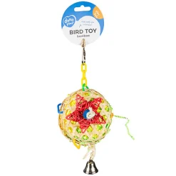 Duvoplus - Jouet Forage Pinata en Bambou pour Oiseaux - 10x15x24cm