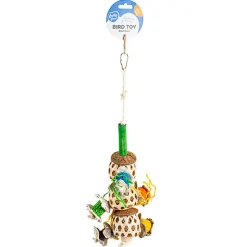 Duvoplus - Jouet Forage Triple Balles en Coco & Bambou