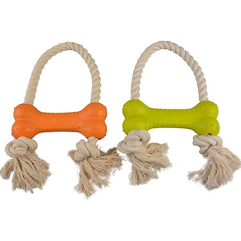 Duvoplus - Jouet Os Eco Caoutchouc pour Chien - 30x18x4,6cm