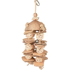 Duvoplus - Jouet Pendentif Coconut Jungle pour Oiseaux - 38x15,3x13cm