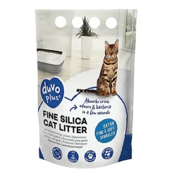 Duvoplus - Litière Fine Premium Silica Blanc pour Chats - 5L/2Kg