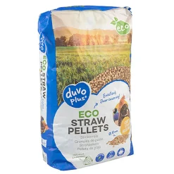 Duvoplus - Litières Granulés de Paille pour Basse-cour Oiseaux et Rongeurs - 8Kg/20L