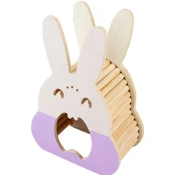 Duvoplus - Maison de Jeux en Bois Lapin - 16,5x8,5x24cm
