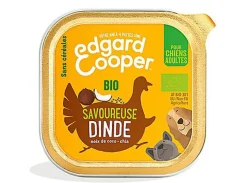 Edgard & Cooper - Barquette BIO à la Dinde avec Noix de Coco et Chia pour Chien - 100g