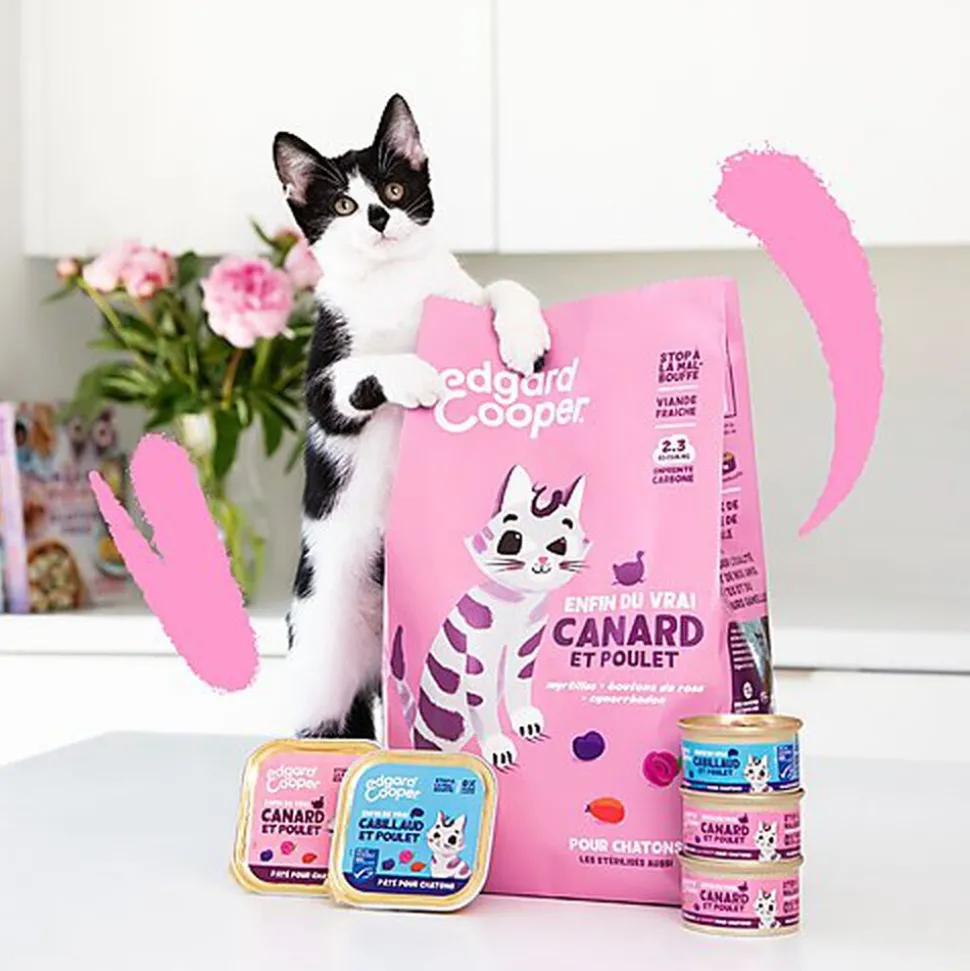 Edgard & Cooper - Croquettes au Canard et au Poulet pour Chaton - 2Kg