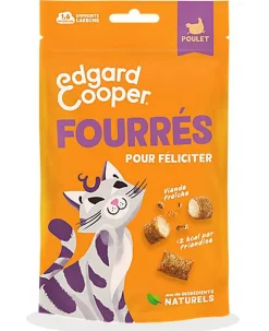 Edgard & Cooper - Friandises Fourrés au Poulet pour Chat - 60g