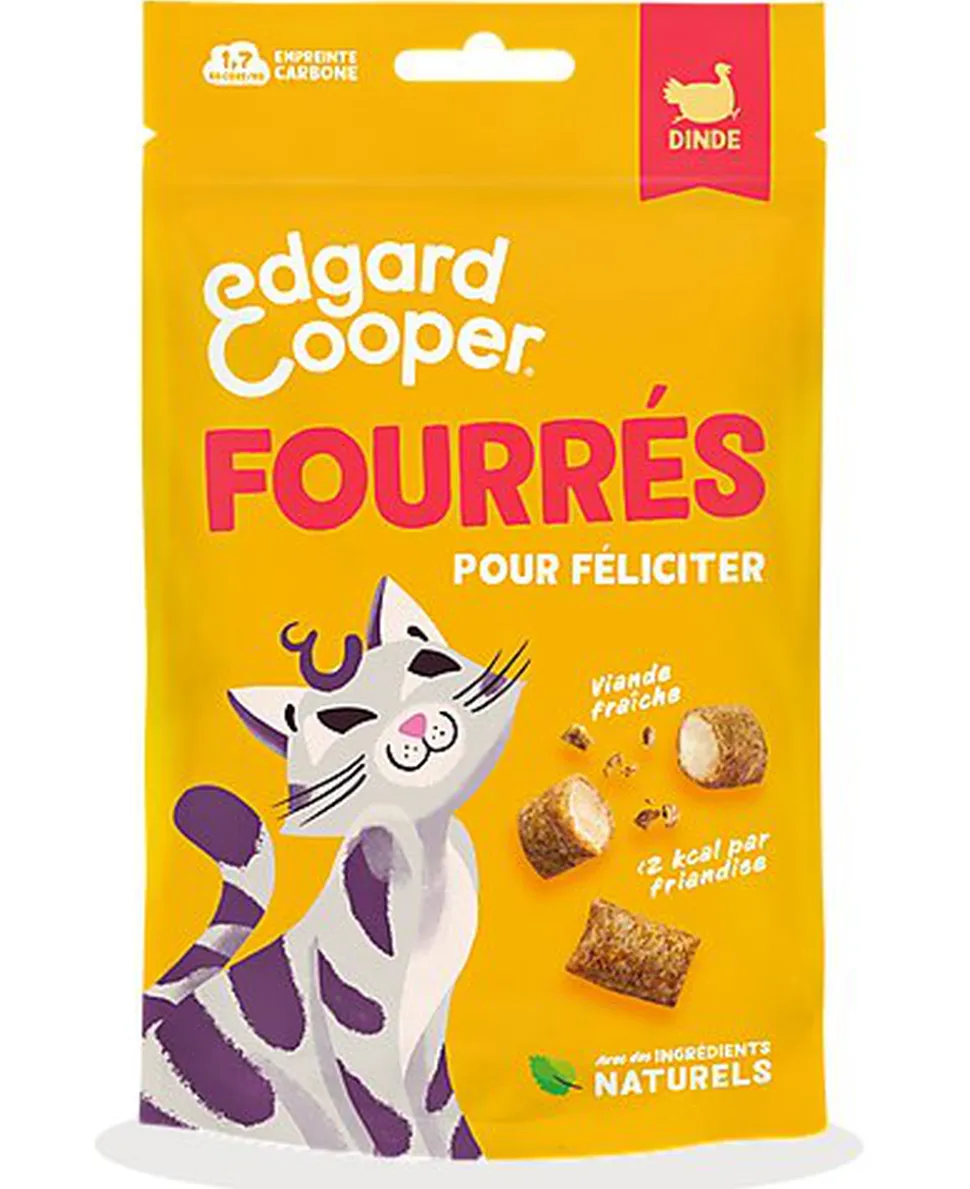 Edgard & Cooper - Friandises Fourrés A la Dinde Pour Chat - 60g