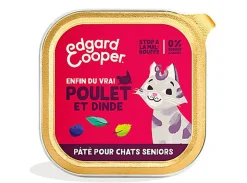 Edgard & Cooper - Pâtée au Poulet et Dinde pour Chat Senior - 85g