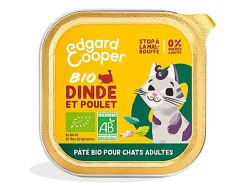 Edgard & Cooper - Pâtée BIO Dinde et Poulet pour Chat - 85g
