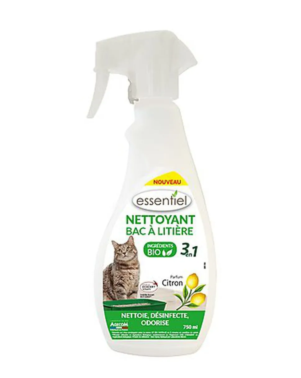 Essentiel - Spray Nettoyant Bac à Litière pour Chat - 750ml