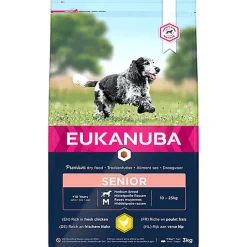 Eukanuba - Croquettes Chien Senior Pour Moyenne Race Poulet
