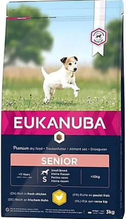 Eukanuba - Croquettes Chien Senior Pour Petite Race Poulet - 3 Kg
