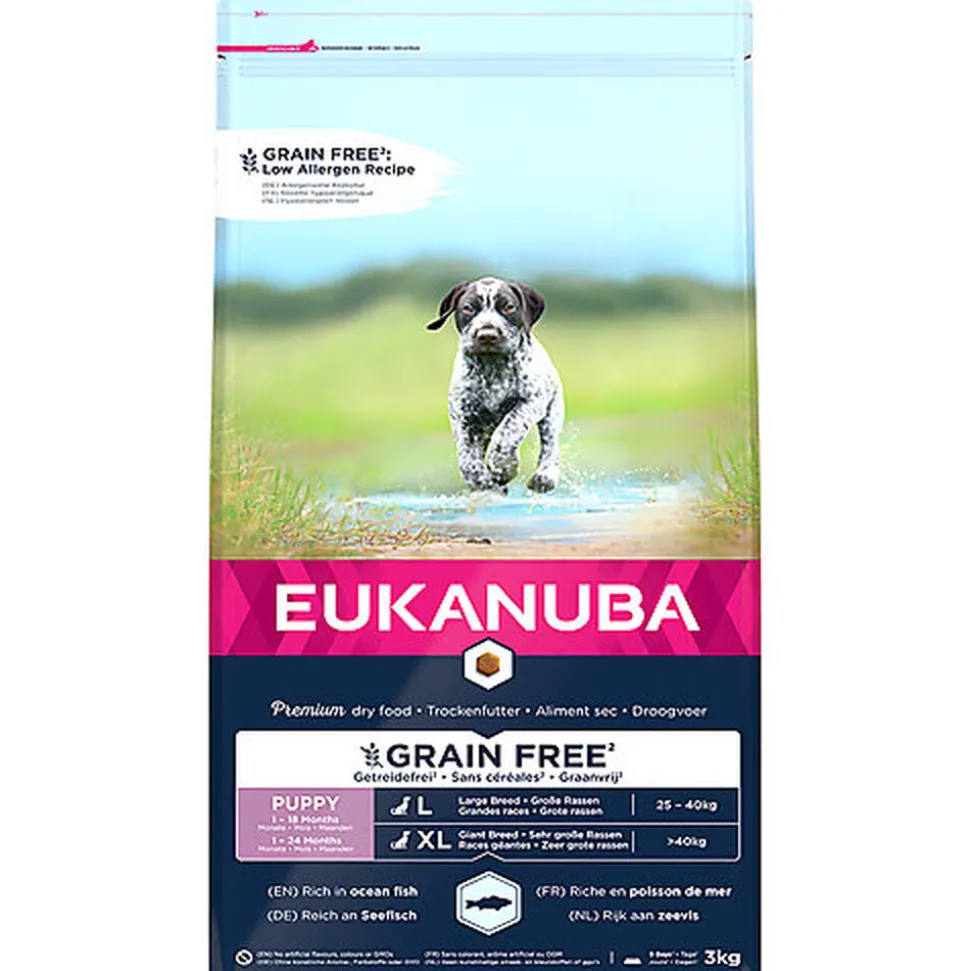 Eukanuba - Croquettes Chiot & Junior Sans Céréales Grandes Races Riche en Poissons