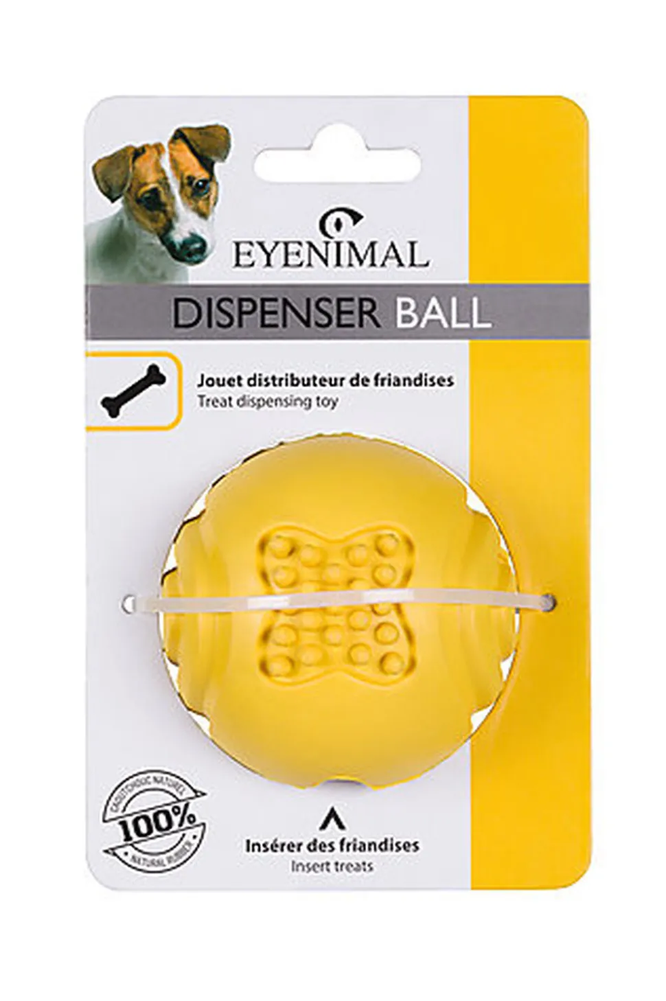Eyenimal - Jouet DISPENSER BALL Distributeur de Friandises pour Chiens - 6,5cm