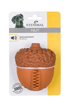 Eyenimal - Jouet NUT à Couinement en Caoutchouc pour Chiens - 9,8cm