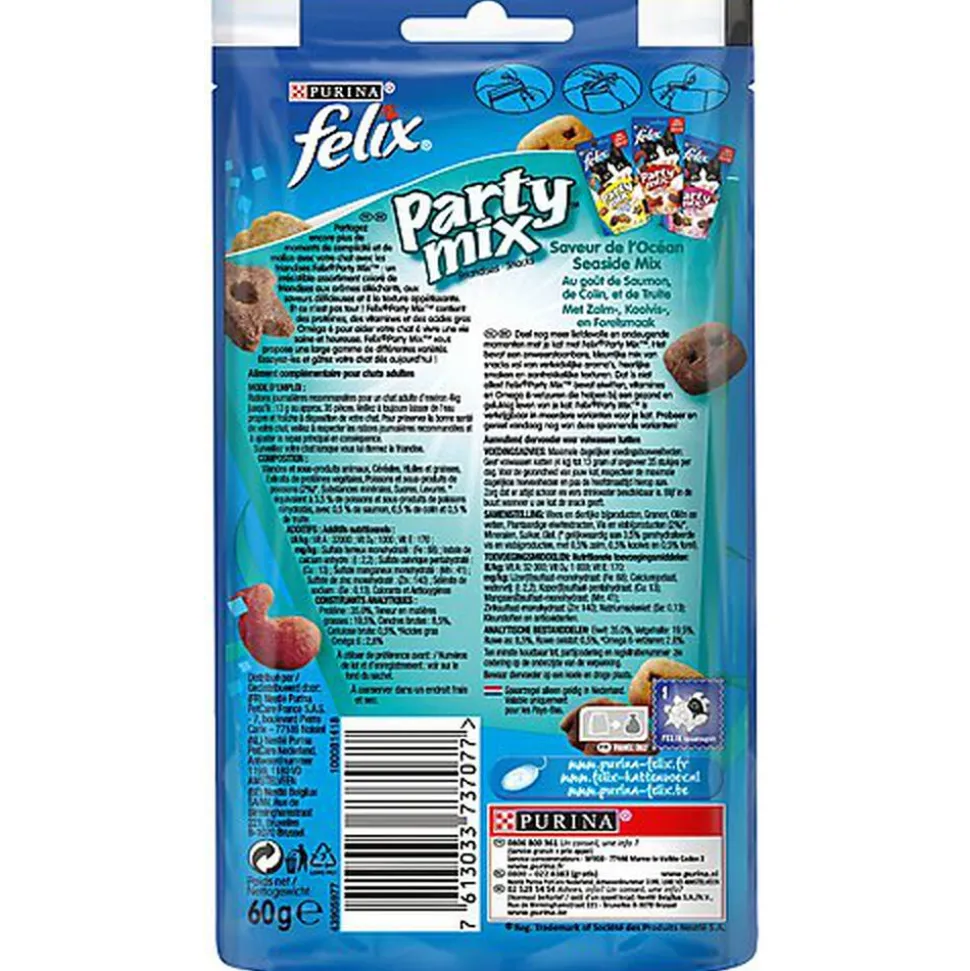 Felix - Friandises Party Mix Saveur de l'Océan pour Chat