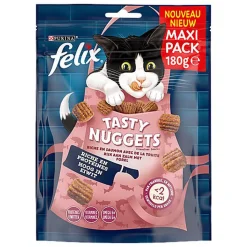 FELIX - Friandises Tasty Nuggets Saumon Truite pour Chats - 180g