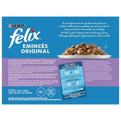 FELIX - Sachets Fraîcheur Emincés en Gelée Selection Mixte pour chats adultes - 12x85g