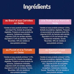 FELIX - Sachets fraîcheur Tendres Effilés Gelée Mixte avec Légumes pour Chats - 24x85g