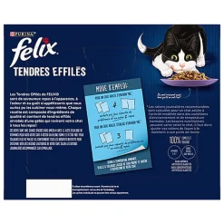 FELIX - Sachets fraîcheurs Tendres Effilés en Gelée Mixte pour Chats - 24x85g